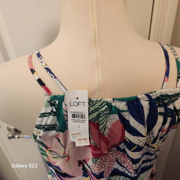 Ann Taylor Loft Floral Midi dress. NWT. Size 2 - Picture 7 of 9